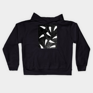 Ferns On Black Kids Hoodie